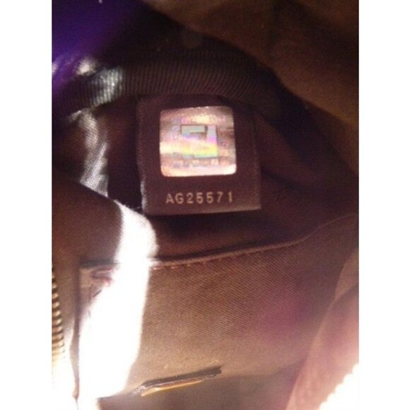 Fendi Pequin Brown Canvas and Leather Satchel Top Handle Key Quilted - Picture 11 of 12